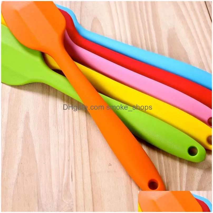 wholesale- high quality silicone cream spatula baking oil brush mixing shovel butter knife flour scrapers soap tools kitchen