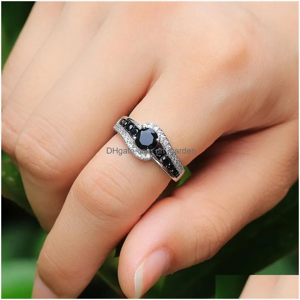 Women Wedding Ring Dazzling Crystal Zircon Delicate Gift Top Quality Female Classic Drop Delivery Dhgarden Otupq