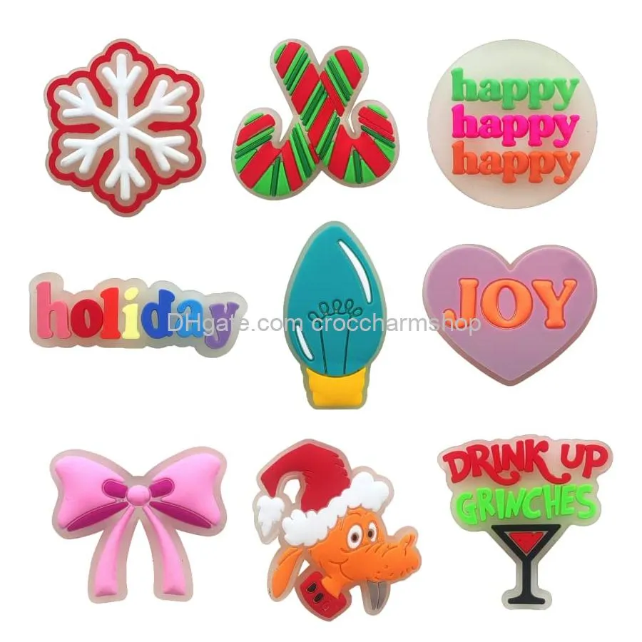 christmas shoe charm glow in the dark accessories for adults boys girls women partys favor