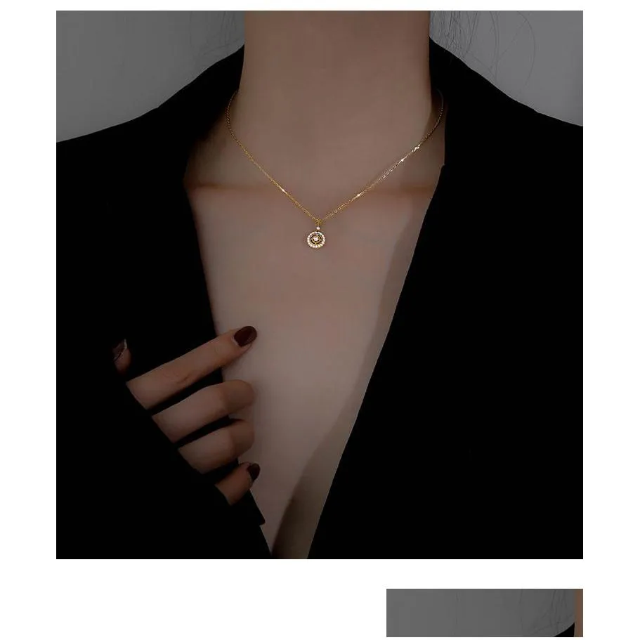 fashion sun flower necklace female ins simple clavicle chain temperament new jewelry girl christmas gift