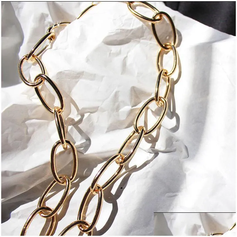fashion big heart love pendant choker collar necklaces o-shaped chain necklace punk women girls hip hop jewelry 2021