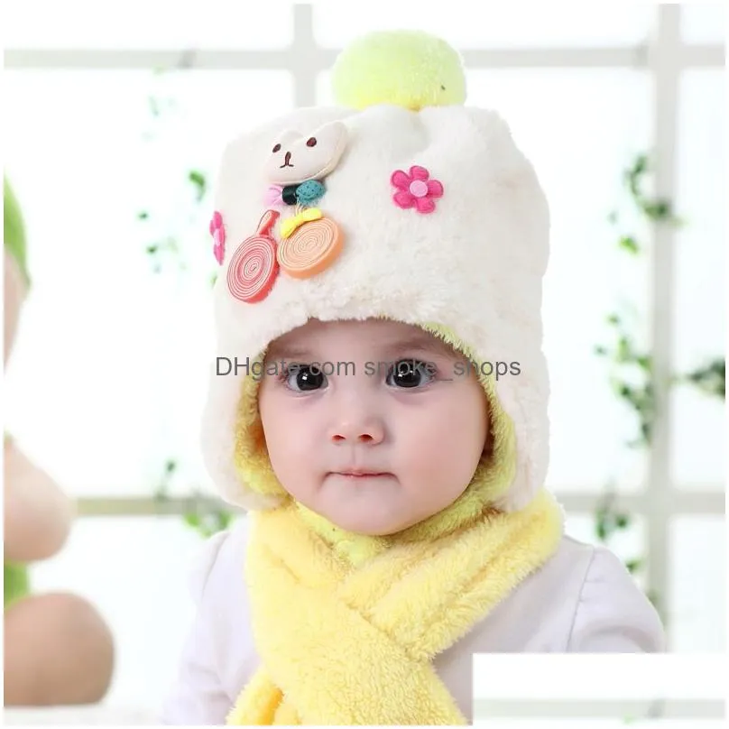 5style christmas hats scarf set plush santa claus cap christmas decoration boys girls cute hat scarves suit earmuffs 50pcs