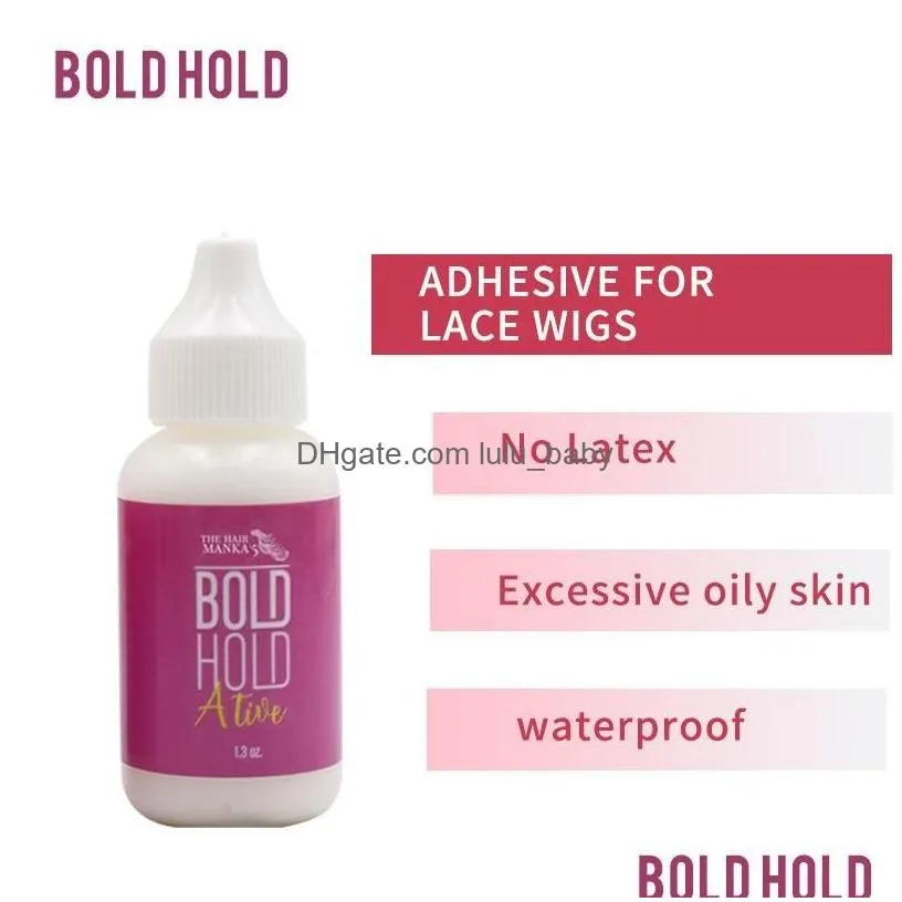 adhesives 38ml white waterproof wig glue invisible for lace wig/toupee/hair extension drop delivery hair products accessories dhxhf