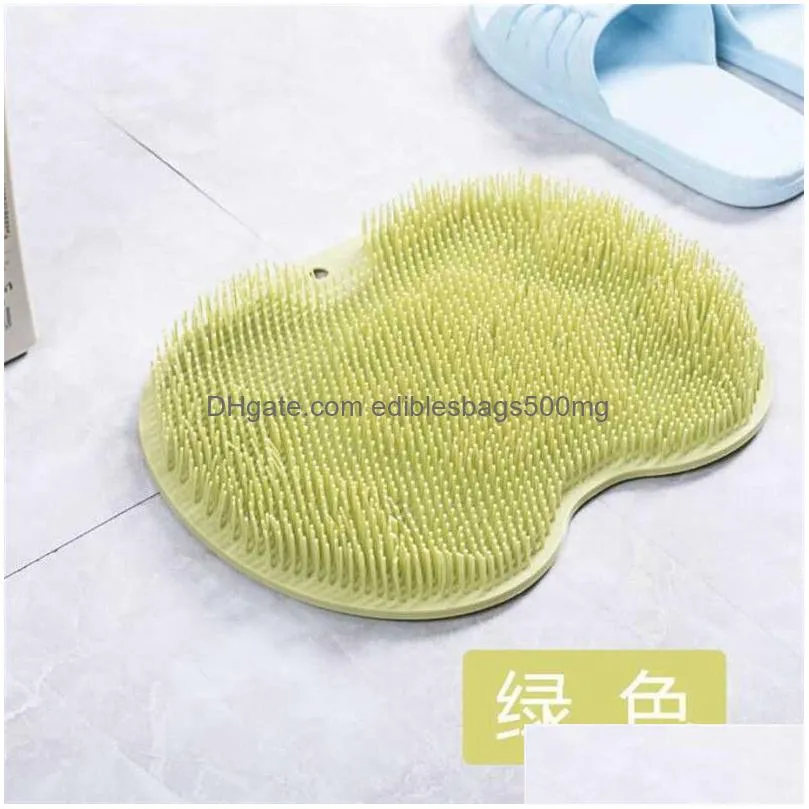 foot massage pad mat washing brush rug silicone bath shower room non-slip anti skid for wash 220504