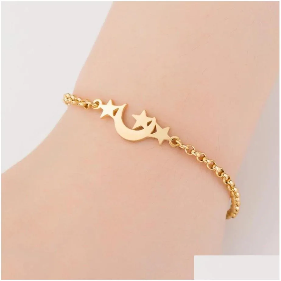 sexy stainless steel bracelets fashion trend bohemia chain elephant butterfly star moon loves bracelet for women jewelry gifts