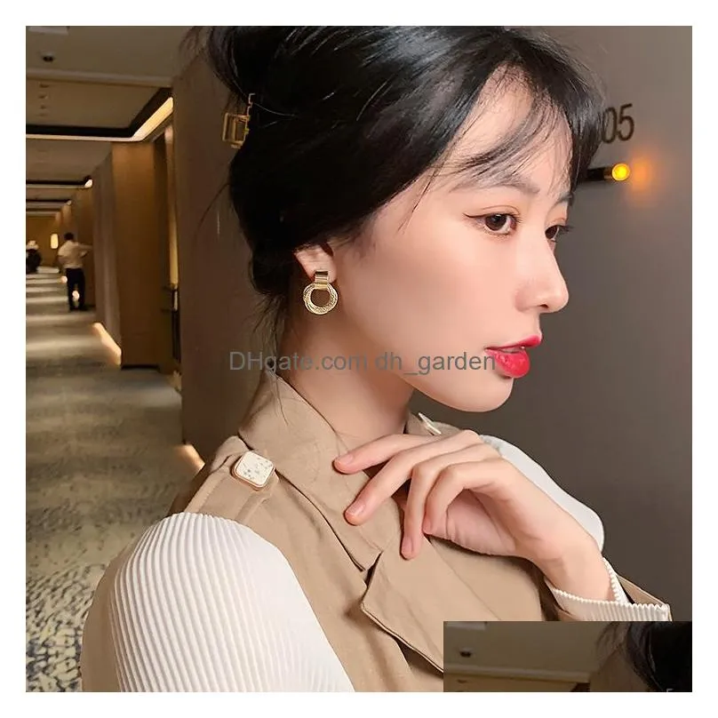 Retro Metallic Gold Mtiple Small Circle Pendant Earrings Jewelry Fashion Wedding Party Unusual Earring For Drop Delivery Dhgarden Otad8