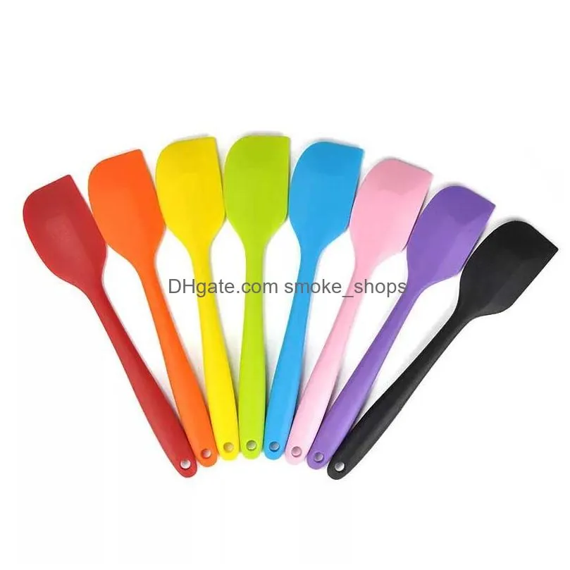 wholesale- high quality silicone cream spatula baking oil brush mixing shovel butter knife flour scrapers soap tools kitchen