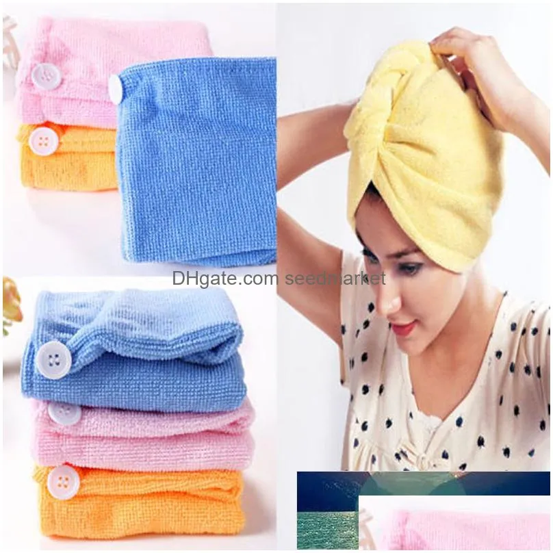 1 pcs small quick dry microfiber towel hair magic drying turban wrap hat cap spa bathing 20x55 cm factory price expert design quality latest style original