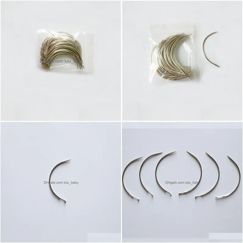  c style curved needles for hair weft /hair weaving needles/weave machine sewing needle length 6.5cm