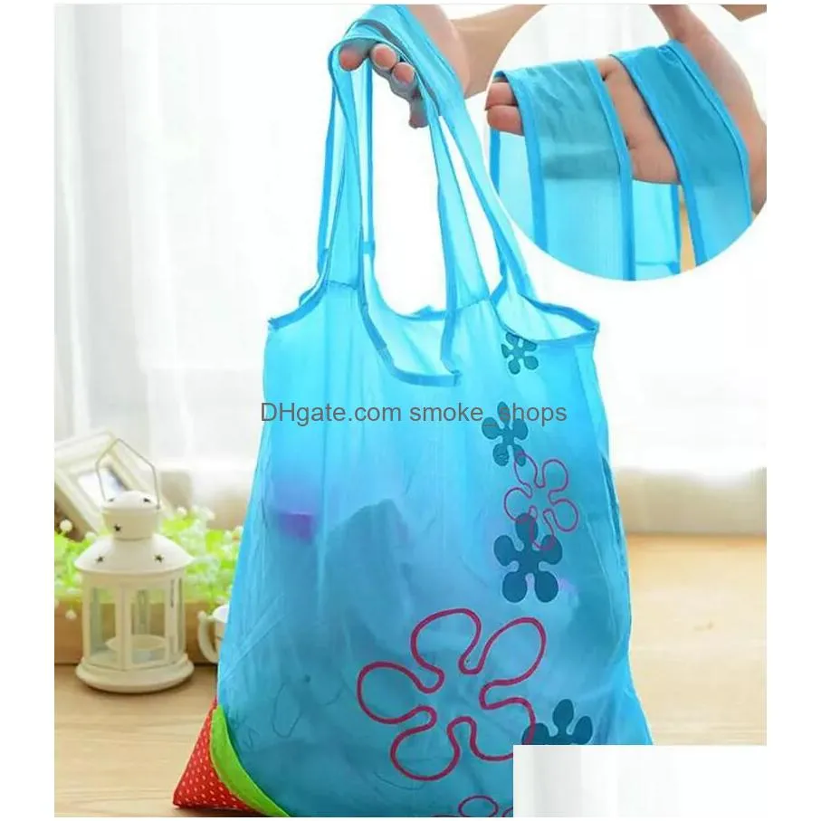 cute strawberry shopping bags foldable tote eco reusable storage grocery bag tote bag reusable eco-friendly shopping bags wd950922