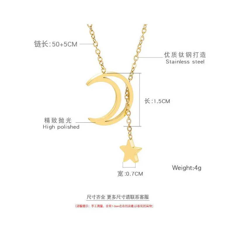 bohemian moon star necklace for women gold color 2021 vintage pendants necklaces geometry chokers jewelry gift