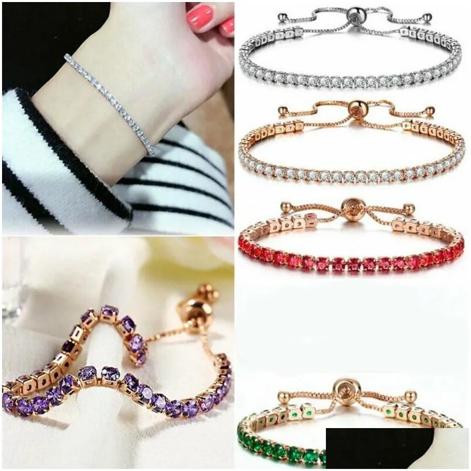 adjustable cz crystal bracelet bangle stretch bling single row rhinestones bracelets for women elasticity wedding bridal gift jewelry