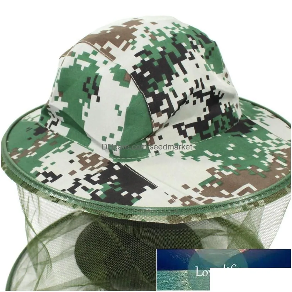 outdoor survival cap anti mosquito bee insect hat fishing hat bug mesh head net face protector camping fishing cap protector hat factory price expert design