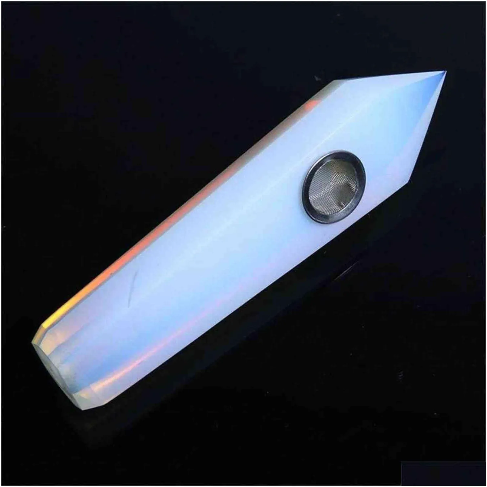 Christmas Decorations 1Pc Opal Pipe Hand Polished Crystal Smoking Home Decoration Healing Stone Christmas Gift Drop Delivery Home Gard Dhfoc