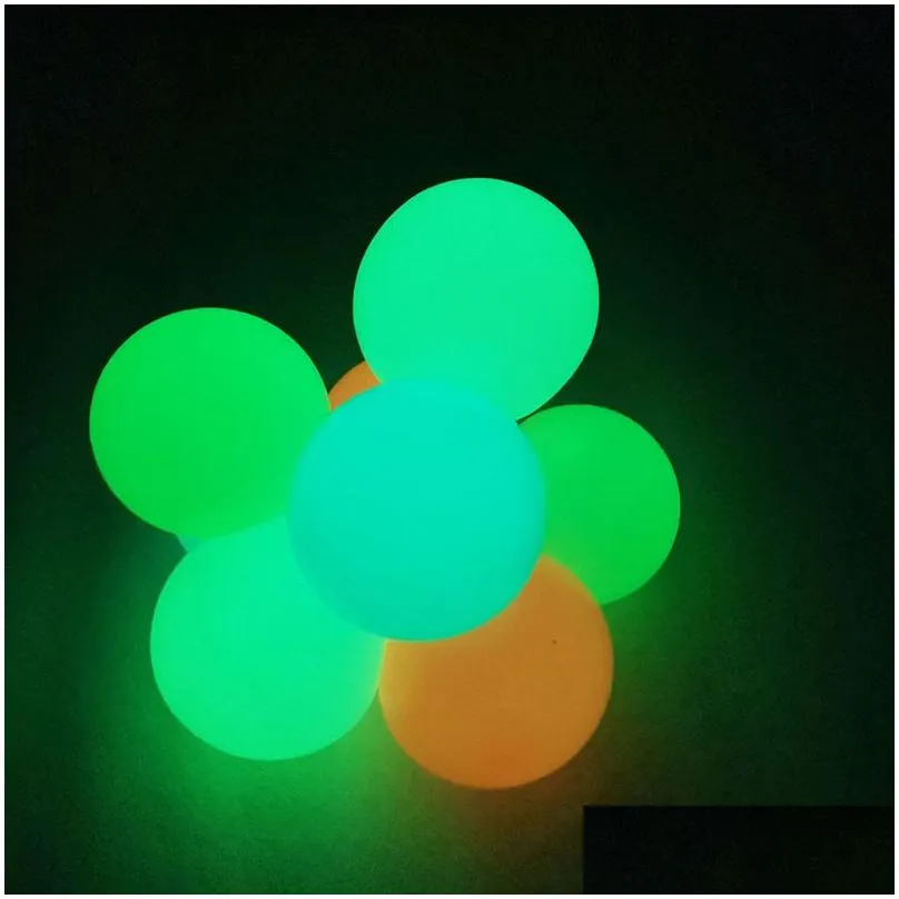 Party Favor Luminous Sticky Ball Party Favor Fluorescent Ceiling Target Parent-Child Interactive Gift Decompression Toy Wholesale Drop Dhufi