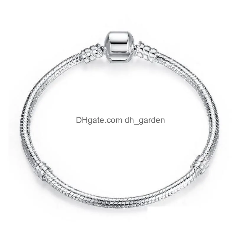 Top Sale Authentic 100% 925 Sterling Sier Snake Chain Bangle Bracelet For Women Luxury Jewelry 17-22Cm Pas902 Drop Delivery Dhgarden Otm2Z