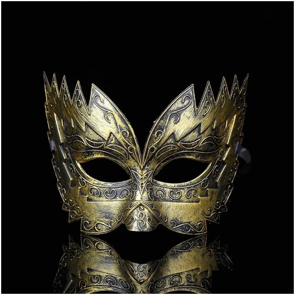 Party Masks Cosmask Halloween Party Mask Venice Cut Carving Retro Rome Masquerade Venetian Costumes Carnival Sawtooth Drop Delivery Ho Dhsjk