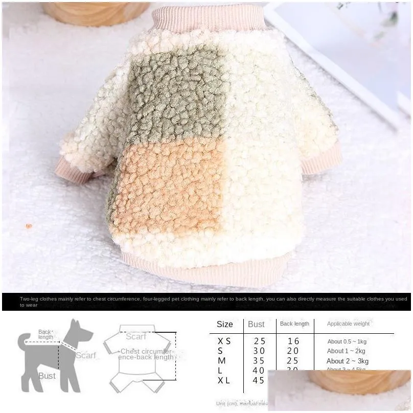Dog Apparel Quality Pet Clothing Milk Dog Clothes Cat Autumn And Winter Small Puppy Teddy Dogs Pets Plush Coat Wholesale Drop Delivery Dhljn