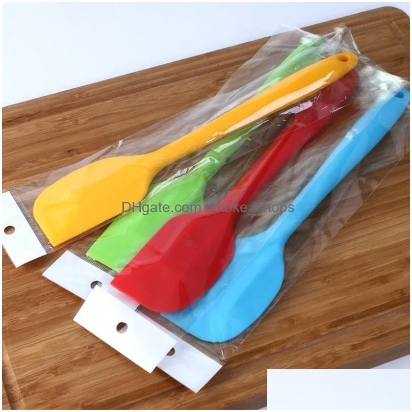 wholesale- high quality silicone cream spatula baking oil brush mixing shovel butter knife flour scrapers soap tools kitchen