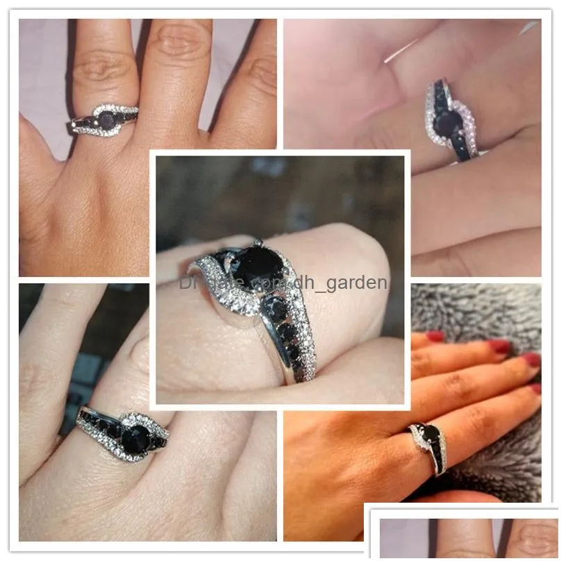 Women Wedding Ring Dazzling Crystal Zircon Delicate Gift Top Quality Female Classic Drop Delivery Dhgarden Otupq