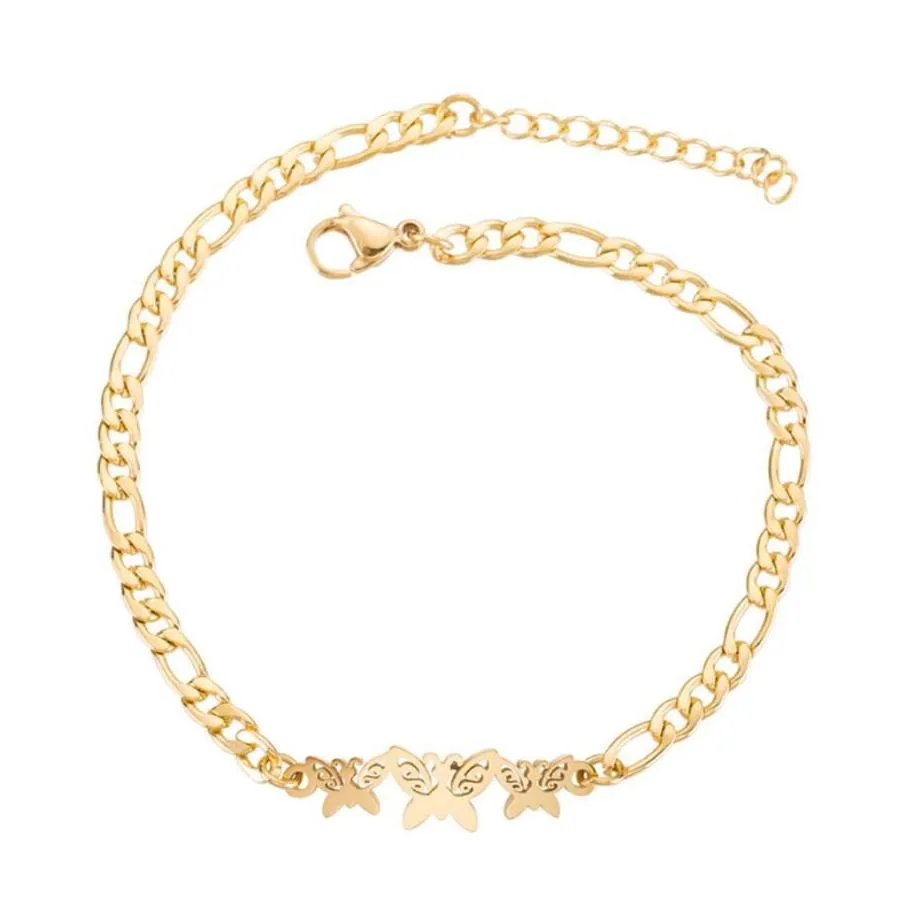 bohemia stainless steel charm bracelets for women cute moon star butterfly elephant bracelets & bangles gold color jewelrys