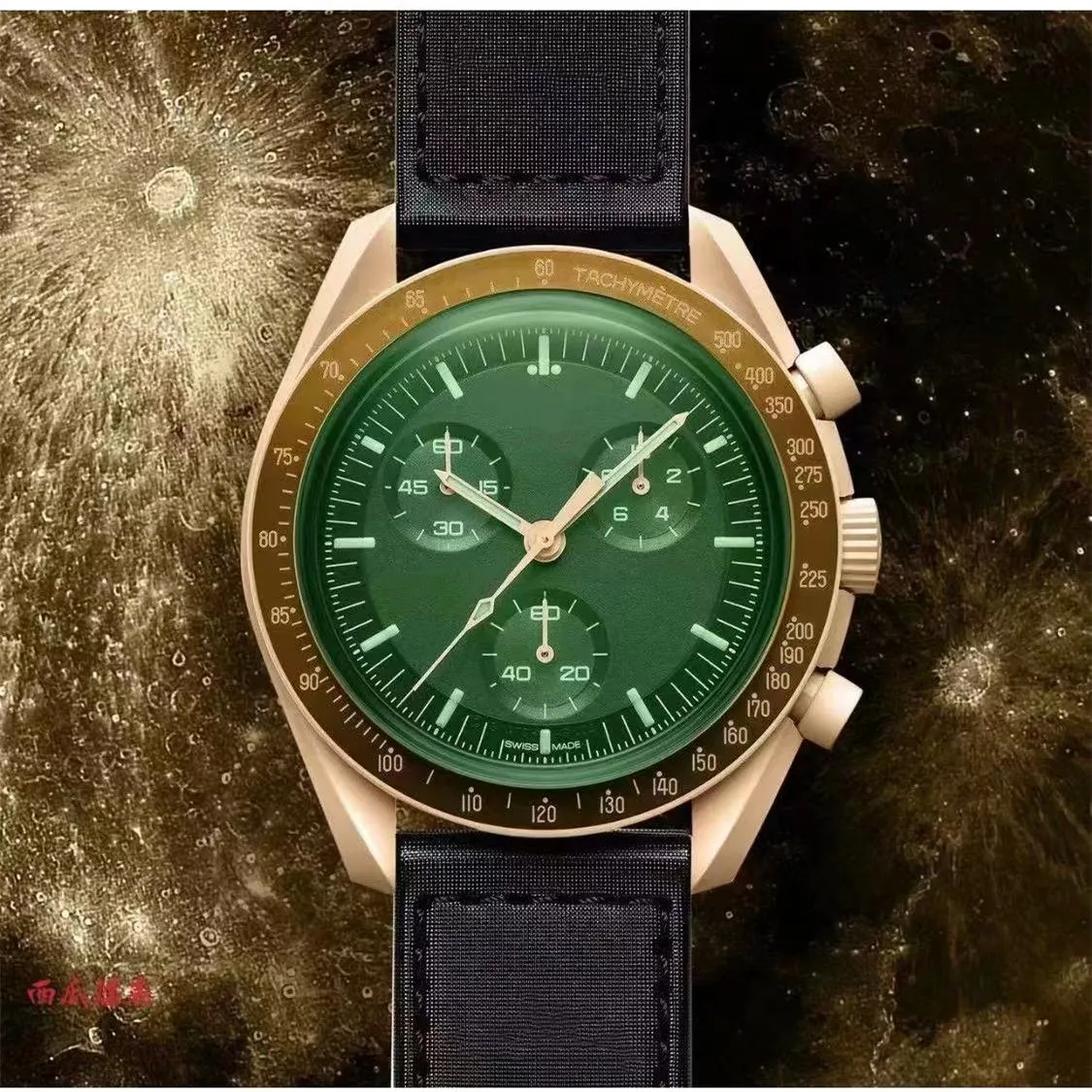 2023 Bioceramic Planet Moon Quarz Watch Mission To Mercury 42mm Full Function Chronograph Luxury Mens couple joint name Wristwatches Moonshine Gold Moon watch
