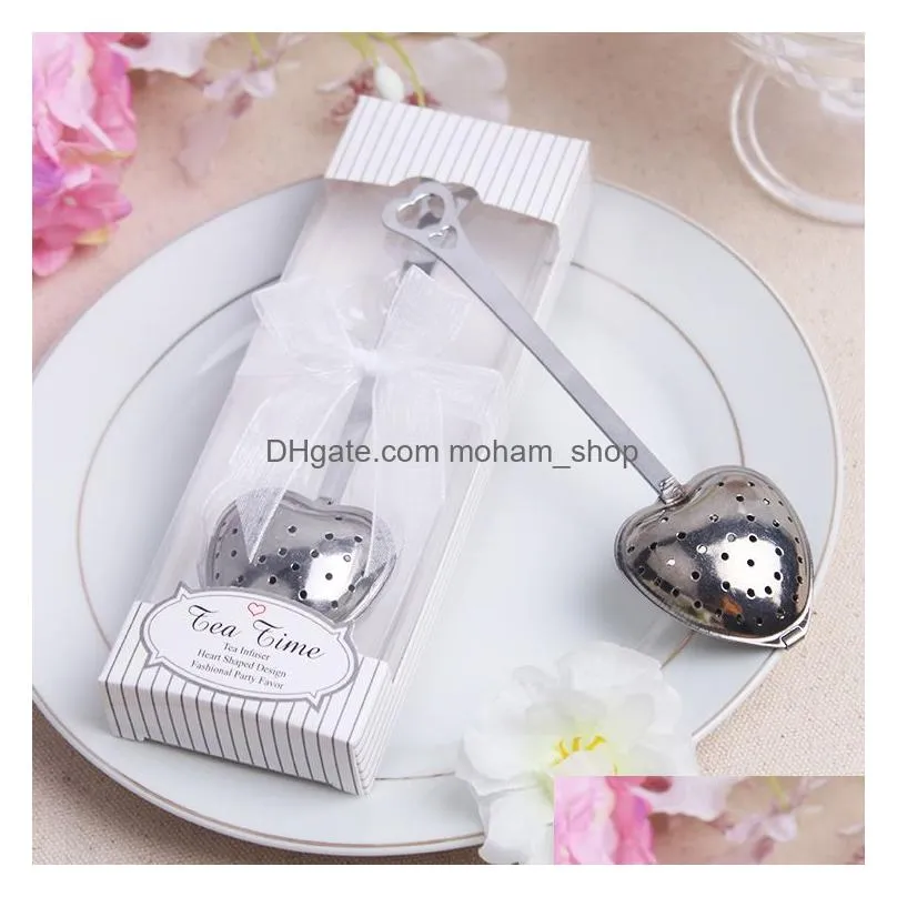 stainless steel spoon heart-shaped stainless tea infusion spoon filter handle shower latest selling heart-shaped tea leak gift