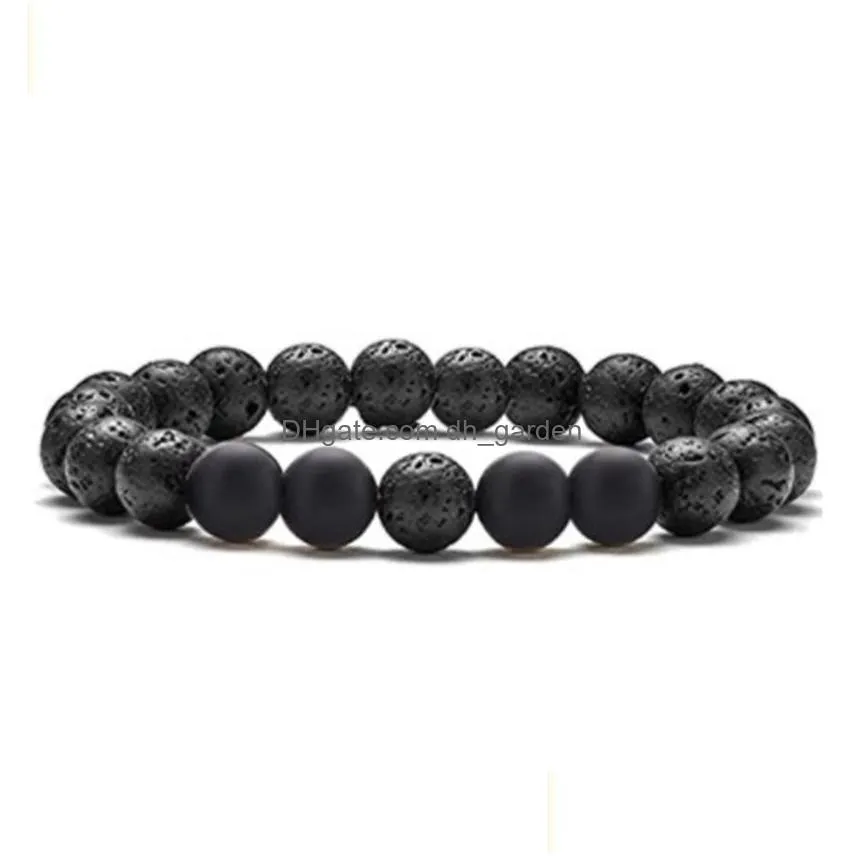 8mm matted black beads tiger eye stone hematite bracelet men women yoga healing balance bracelet