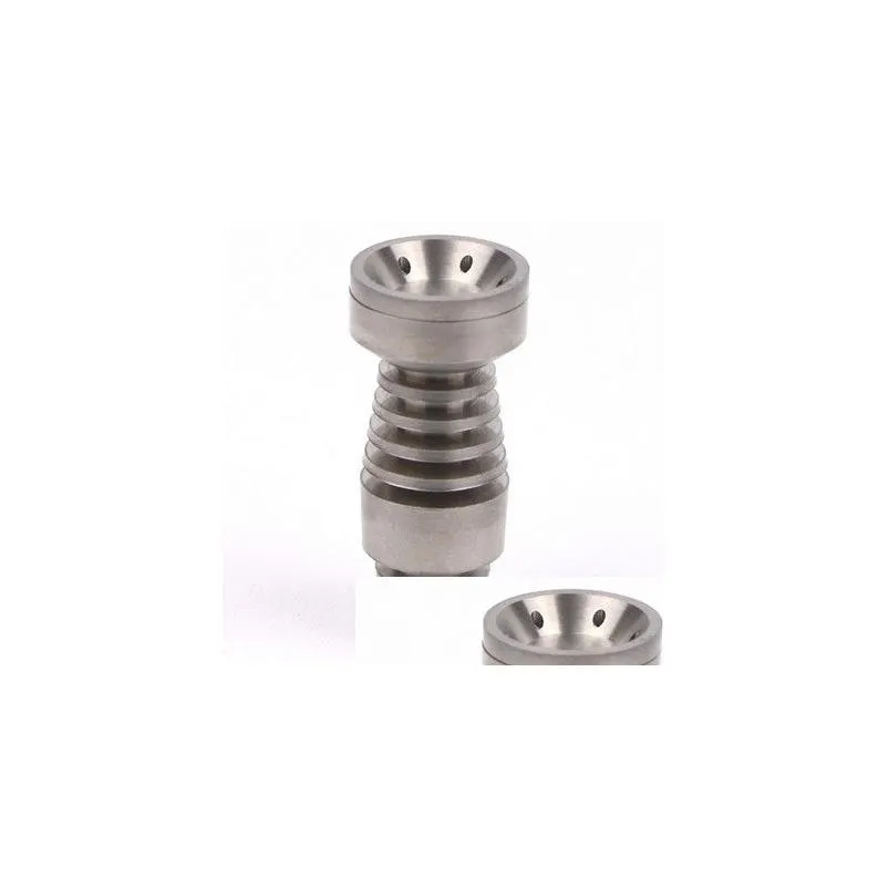 Other Hand Tools Male Domeless Smoking Titanium Nail 4 In 1 14Mm 18Mm Dual Function Gr2 For Wax Oil Hookah Water Pipes Dab Rigs Drop Dhpuc