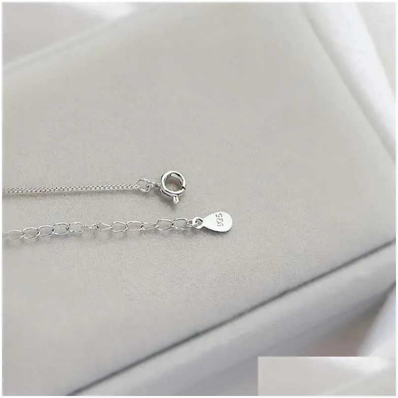 Pendant Necklaces Pendant Necklaces 925 Sterling Sier Zircon Round Necklace Female Fashion Egg Single Diamond Clavicle Chain Birthday Dhy9T