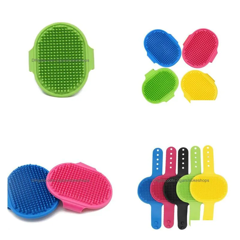 2021 dog bath brush comb silicone pet spa shampoo massage brush shower hair removal comb for pet cleaning grooming tool