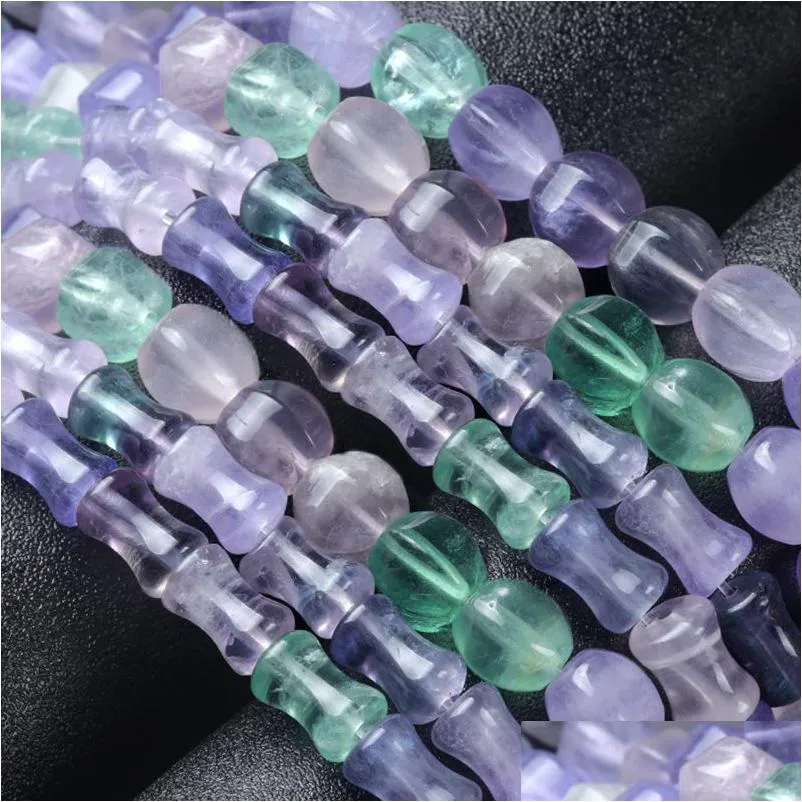 natural fluorite stone bamboo shape bead loose spacer lucky bead for jewelry making diy necklace bracelet accessory