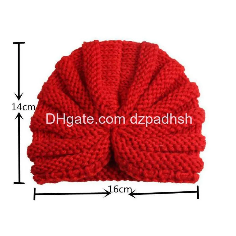 Hair Accessories Ins Baby Girls Boy Wool Hollowed Caps Kids Knitting Cloghet Hat Infant Toddler Boutique Indian Turban Spring Autumn Dhjnn