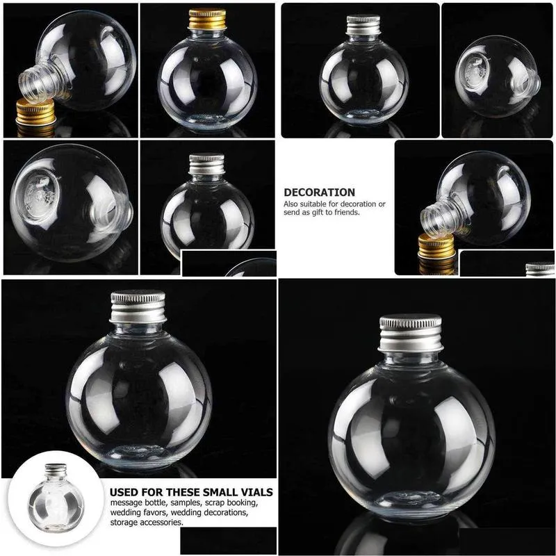 Liquid Soap Dispenser 25 Pcs Plastic Bottles Empty Leak Proof 150Ml Transparent Container Ball Bottle For Home Decor 211130 Drop Deliv Dhvuc