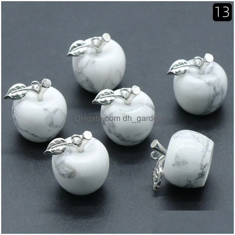 christmas natural stone mini  pendant necklace cabochon crystal beads necklaces jewelry for girl women