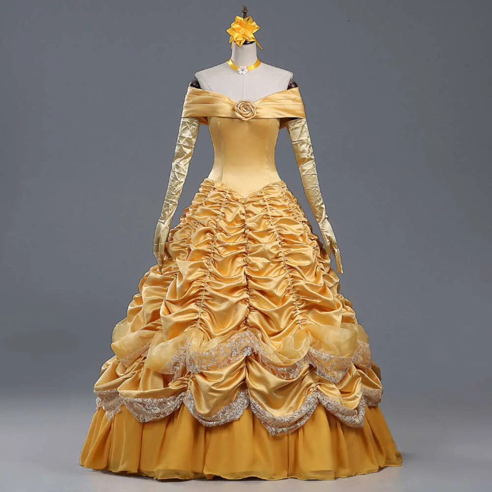 Vestido De Cosplay De Belle Con Cape Vestido De Pelota Plisado Para  Mujeres, Disfraz De Halloween, Adulto De 150,99 € | DHgate, image size:1000x1000