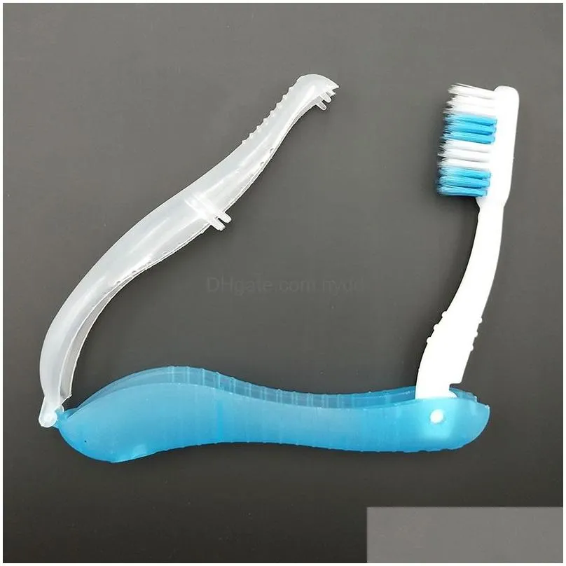  hygiene oral portable disposable foldable travel camping toothbrush hiking tooth brush tooth cleaning tools 2022 wholesale