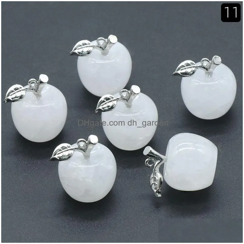 christmas natural stone mini  pendant necklace cabochon crystal beads necklaces jewelry for girl women