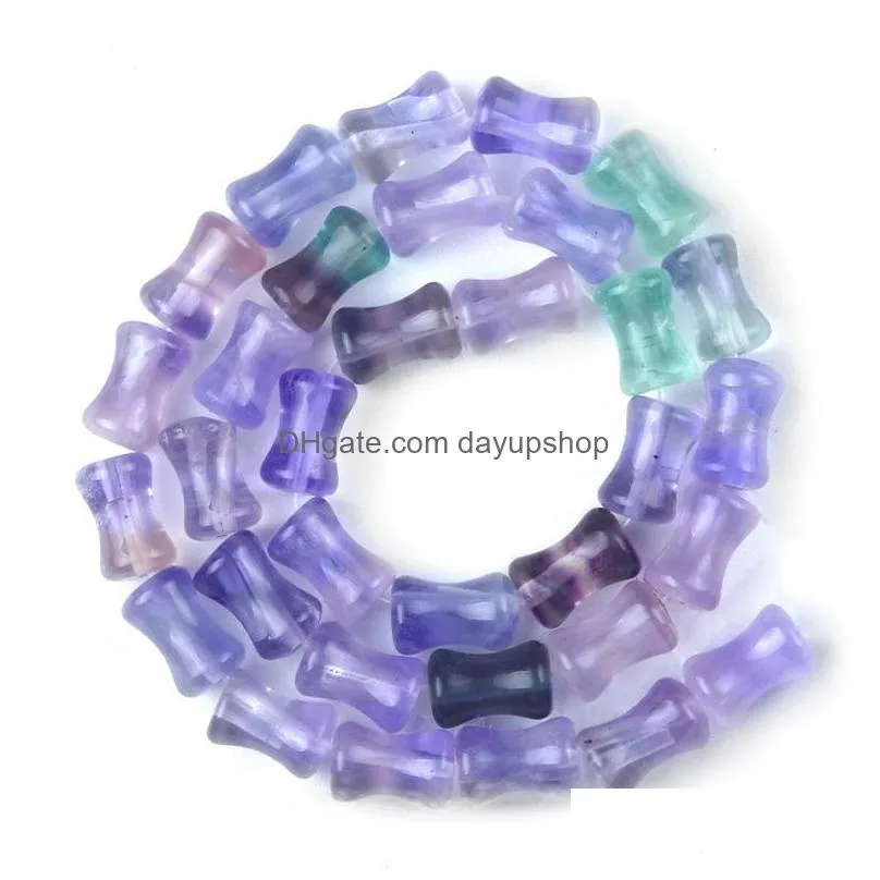 natural fluorite stone bamboo shape bead loose spacer lucky bead for jewelry making diy necklace bracelet accessory