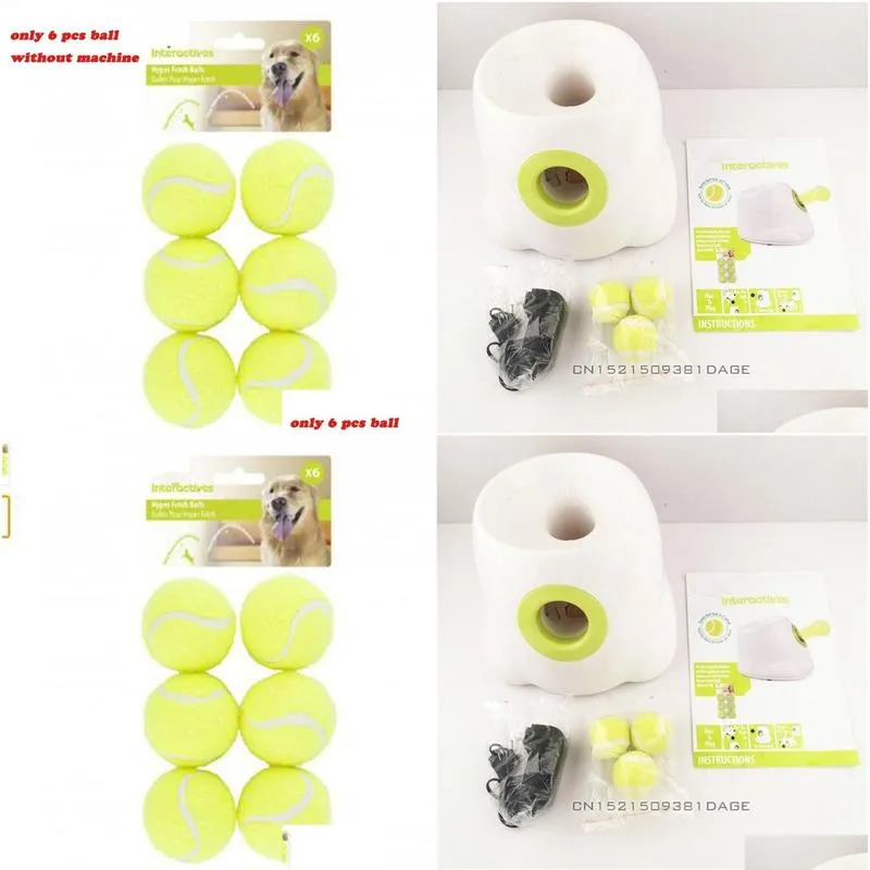 Dog Toys Chews 6 Pcs Tennis Balls Replacement Exercise Trainer Launcher Thrower Chucker Cat Bounce Sport Toy Afp Hyper Fetch Mini P Dhcuy