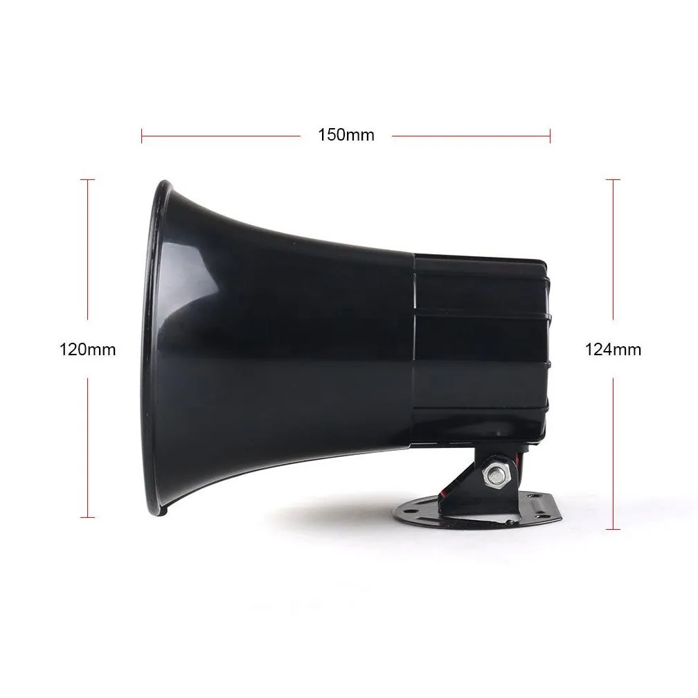 Alarm & Security 12V 50W 120Db Air Siren Horn Warning Alarm Megaphone For Car Truck Mic Speaker 7 Sounds Loud Van Train Rv Boat277Z Dr Dhe9U