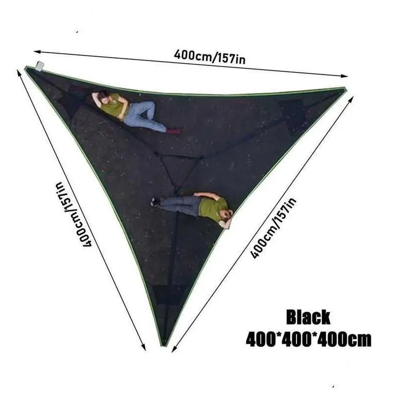 Hammocks Portable Hammock Mtifunctional Triangle Aerial Mat For Outdoor Cam Tree Tent Mti Person Sleep Pad J230302 Drop Delivery Hom Dhobi