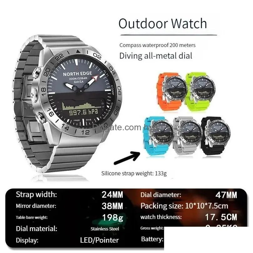 outdoor gadgets compass mens intelligent business leisure waterproof watch swimming sports pedometer high pressure depth diving watch
