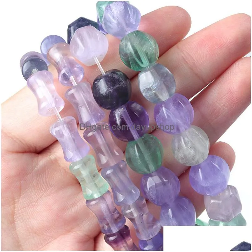 natural fluorite stone bamboo shape bead loose spacer lucky bead for jewelry making diy necklace bracelet accessory