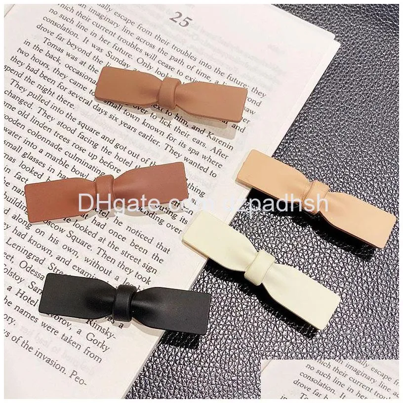 Hair Accessories Women Elegant French Vintage Bow Hairpins Sweet Side Clips Barrettes Hairgrips Decorate Fashion Drop Delivery Produ Dh5Eq