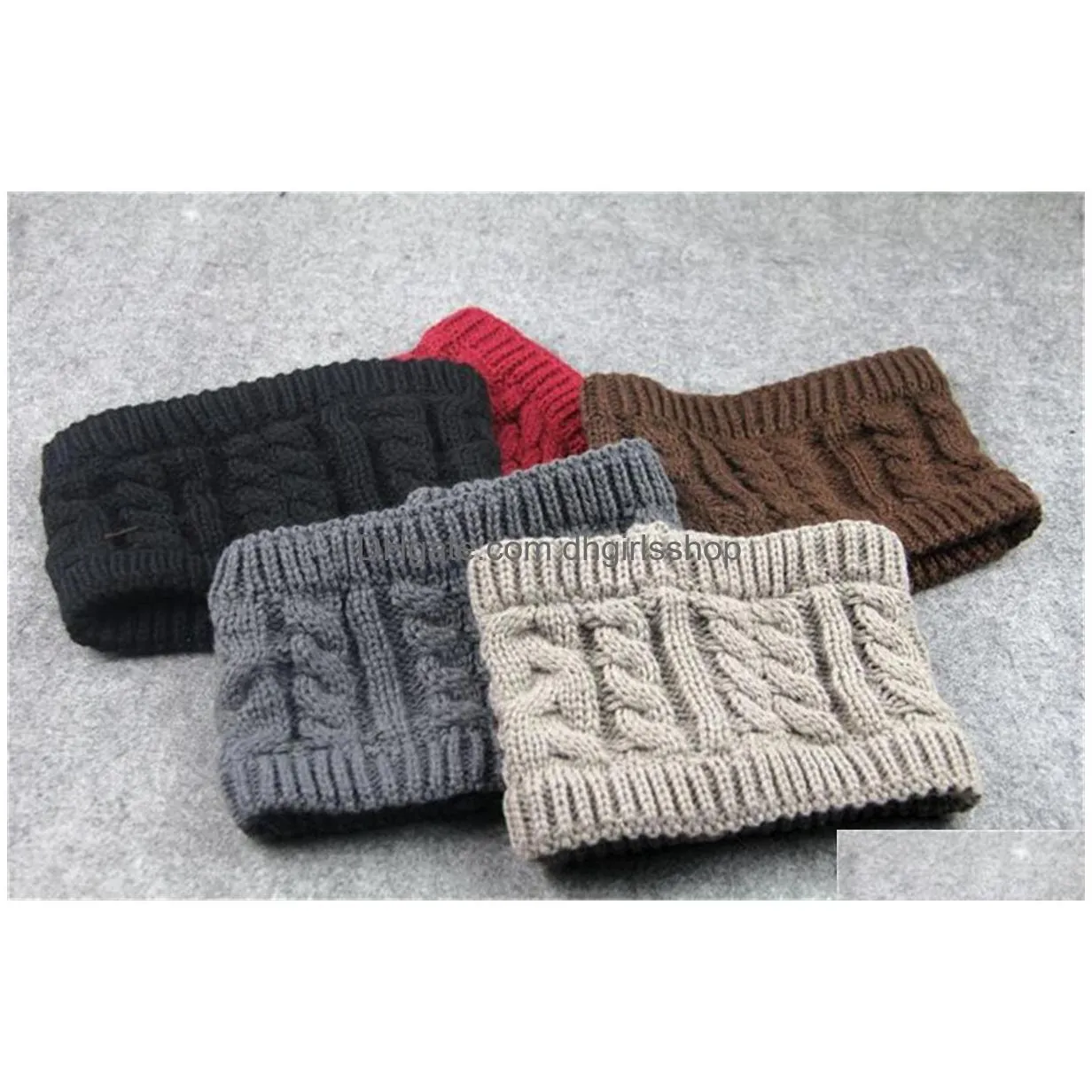 Beanie/Skull Caps 7 Colors Selling Knitted Twist Headband Fashion Empty Top Woolen Hat Womens Sports Casual Headscarf Drop Delivery Fa Dhetg