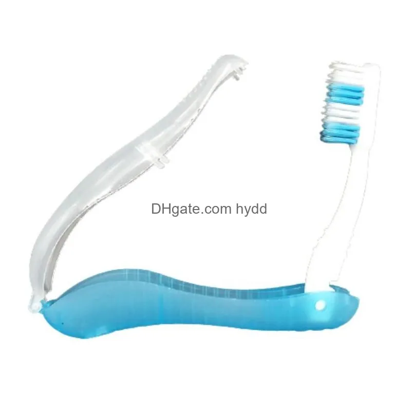  hygiene oral portable disposable foldable travel camping toothbrush hiking tooth brush tooth cleaning tools 2022 wholesale