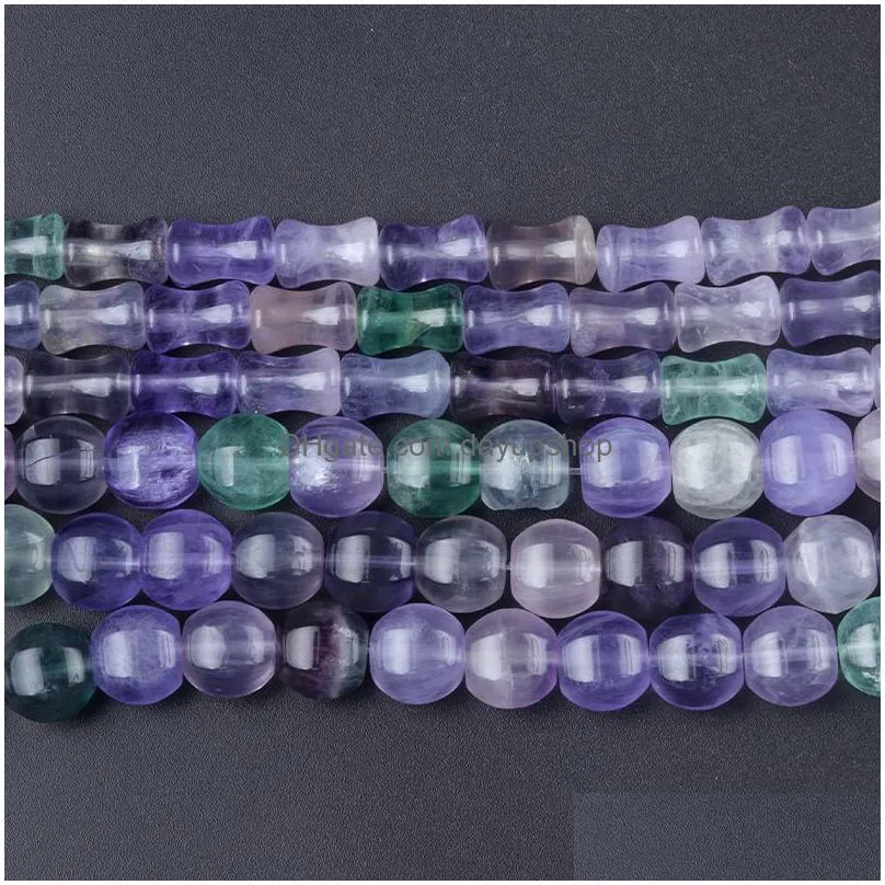 natural fluorite stone bamboo shape bead loose spacer lucky bead for jewelry making diy necklace bracelet accessory