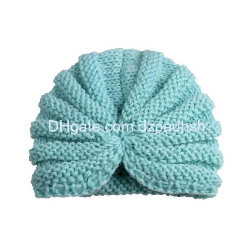 Hair Accessories Ins Baby Girls Boy Wool Hollowed Caps Kids Knitting Cloghet Hat Infant Toddler Boutique Indian Turban Spring Autumn Dhjnn