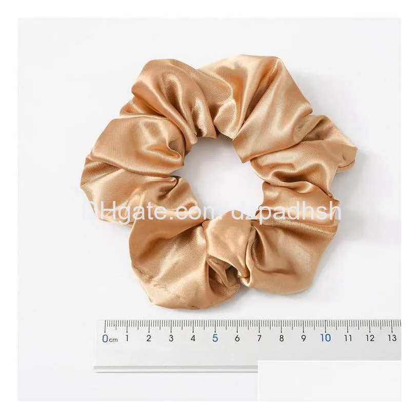 Hair Accessories Women Satin/Veet Scrunchie Stretch Ponytail Holders Elastic Hairbands Solid Color Ladies Ropes Ties Drop Delivery P Dhf6D